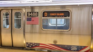 NYC Subway: America 250 R160 "D" Train, Rerouted F train & Work Train Transfers on the D Line
