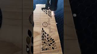 Amazing Laser Engraving on Wood | Beautiful Custom Design #LaserEngraving #WoodArt #shorts