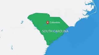 🌐 Map of South Carolina USA for PowerPoint presentation