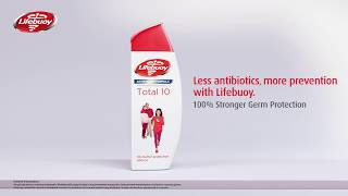 Lifebuoy Activ Silver Formula, with 100% stronger germ  protection.
