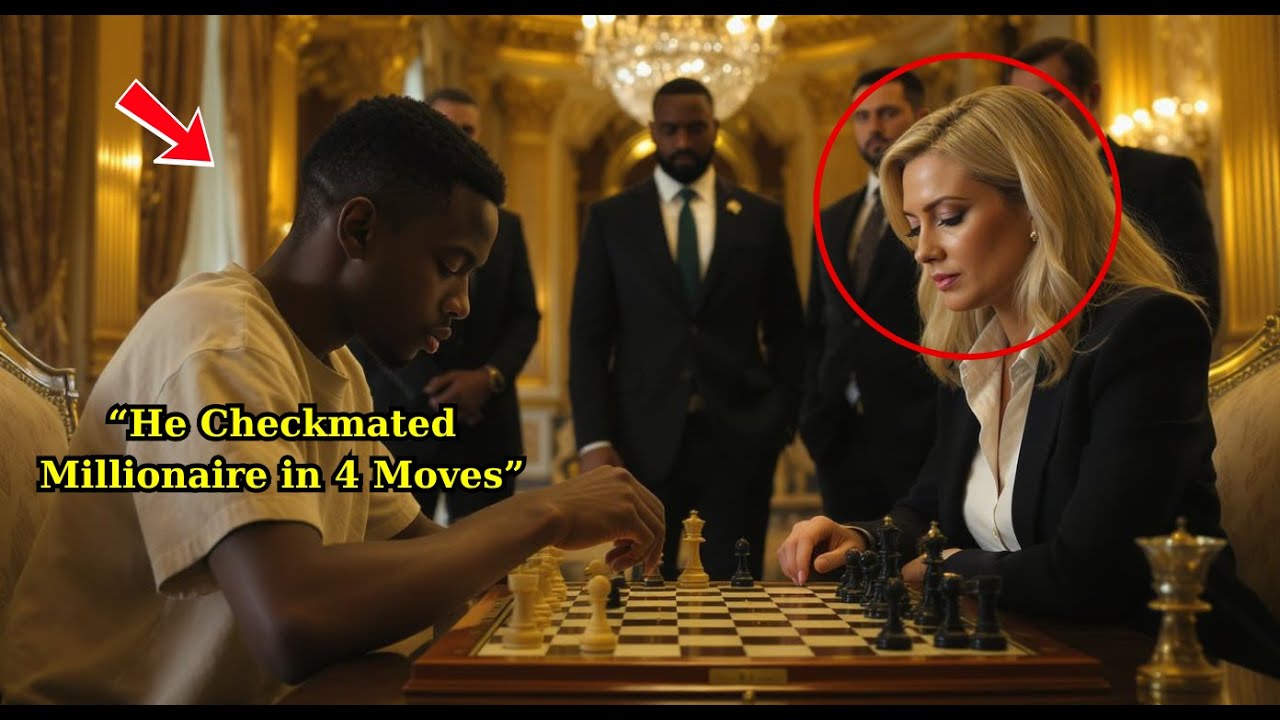 They Laughed When the Maid’s Son Sat Down… Until He Checkmated the Millionaire in 4 Moves