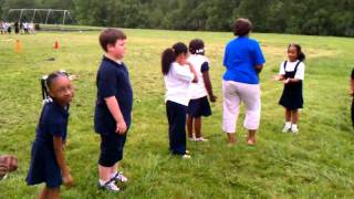 Elis field day 2011... Water balloon toss.