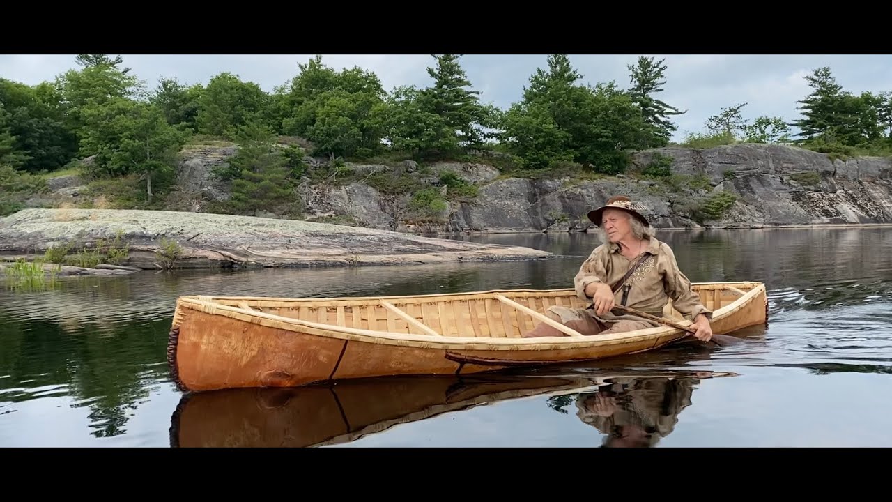 Maiden Voyage The Birch Bark Canoe Build is Complete!! INDIGENOUS