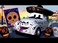 骸骨の車 - 死者の日 Día de Los Muertos ハロウィン アニメ 🚒 カーパトロール l 子供向けトラックアニメ 🚨 Skeleton Car ! coco 映画