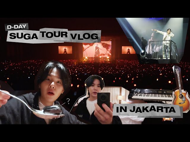 [SUGA VLOG] D-DAY TOUR in Jakarta class=
