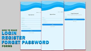 How to Make an App for Beginners (2024) | Register, Login, Forget Password Forms