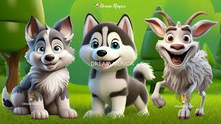 Farm Animals Amazing Activities: Wolf, Husky, Goat, Alligator, Mole, Buffalo