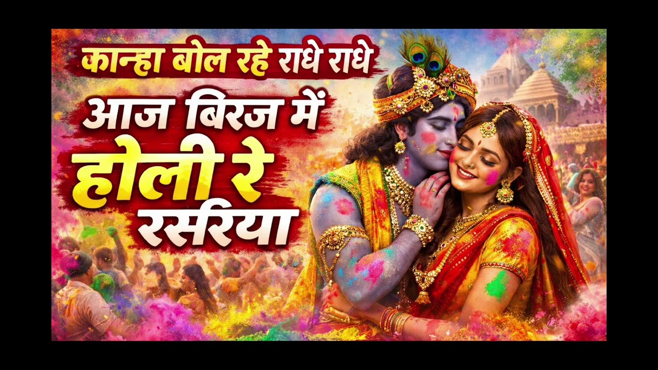 कान्हा बोल रहे राधे राधे आज बिरज में होली रे रसिया/Kanha bol rahe radhe radhe #bhaktisong #bhakti 