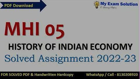 MHI 05  SOLVED ASSIGNMENT 2022-23 | English Medium  | IGNOU Solved Assignment 2022-23