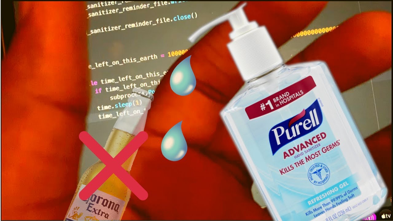 How To Sanitize Your Hands Forever (using code) - YouTube
