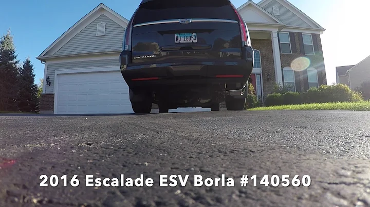 2016 Escalade ESV Stock vs Borla 140560 Exhaust Co...