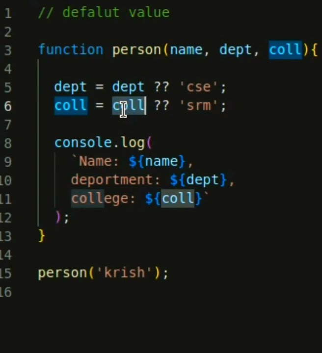 How to set default value in a function in javascript #shorts #default ...