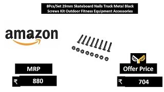 8Pcsset 29Mm Skateboard Nails Truck Metal Black Screws Kit Outdoor Fitness Equipment Accessories