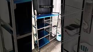 Dapur lebih teratur dengan stainless steel kitchen storage rack trolley mesh yg kukuh &amp; mudah gerak.