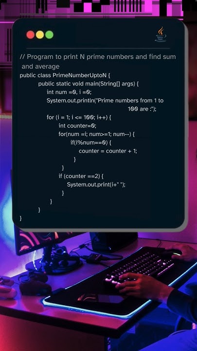 Print N Prime numbers and find sum and average. | Java | - YouTube
