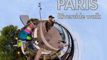 Paris Riverside Walk at Sunset – Quai François-Mauriac | Cinematic 4K