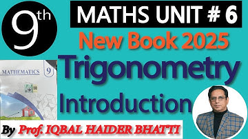 Chap # 6| Trigonometry| What is Trigonometry ? | 9th Class  New Edition 2025 Math| Lec 1