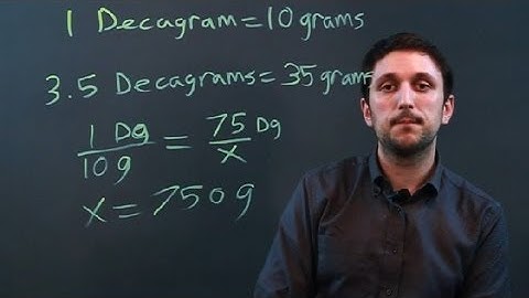 How to Convert Decagrams to Grams : Math Conversions