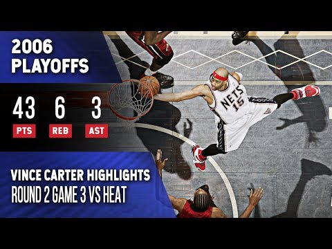 Vince Carter Highlights Playoffs Game 3 Nets vs Heat (05.12.2006) 43pts, Dunk On Zo! - Vince Carter Highlights Playoffs Game 3 Nets vs Heat (05.12.2006) 43pts, Dunk On Zo!