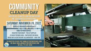 City of FP: Community Cleanup Day PSA - November 19, 2022