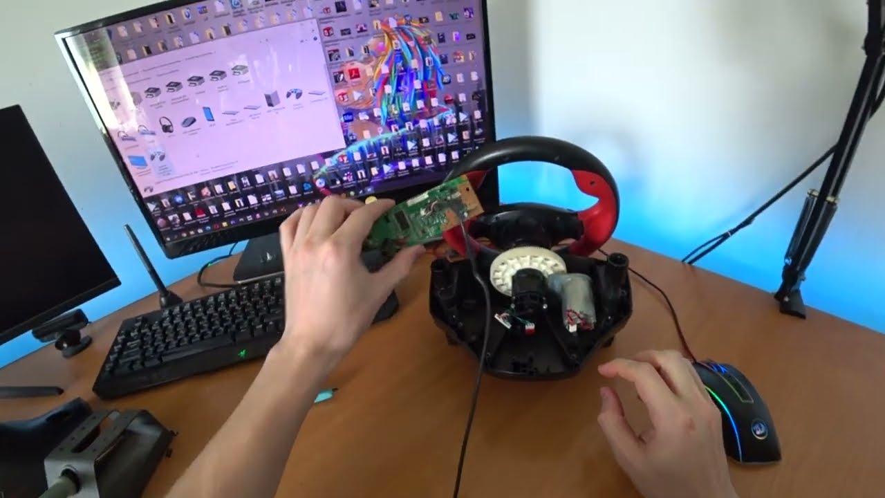 Перестал определяться руль Logitech Wingman. Замена конденсатора.