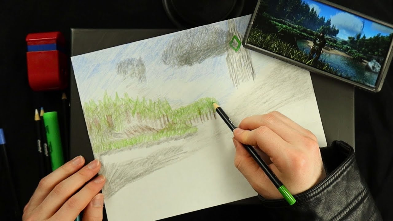 Sketching/drawing with leather jacket sounds