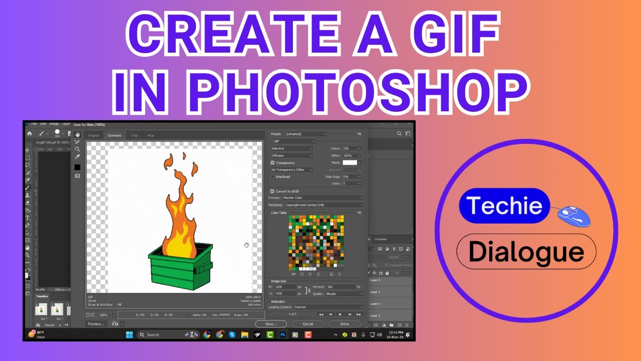 Как создать GIF в Photoshop