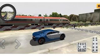 TRAIN VS CAR RACING BUGATTI CHIRON UNLOCKED ANDROID GAMEPLAY FHD screenshot 4