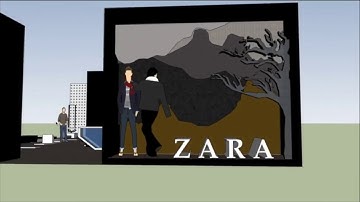ZARA Store Autumn-Winter Design on Sketchup Pro