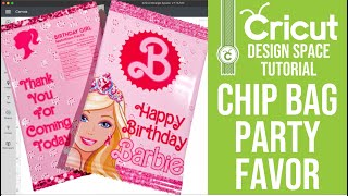 Barbie Chip Bags - Chip bag tutorial - Chip bags with cricut - Chip bag template - chip bag DIY