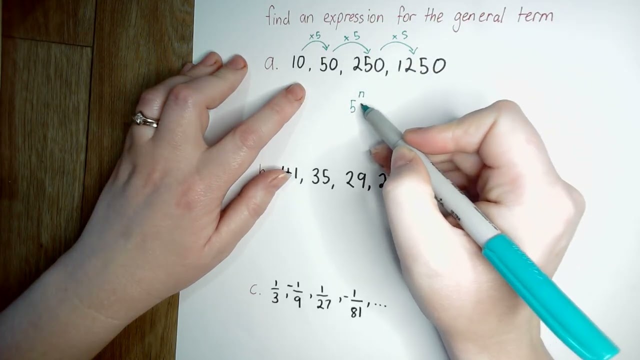 Finding the general Term ex 1A