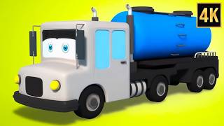 building water tanker formation uses car garage videos kids