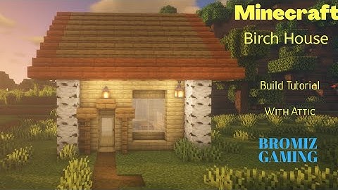 Simple Birch Starter House in Minecraft #4 | Easy Stater House tutorial | Minecraft Survival builds