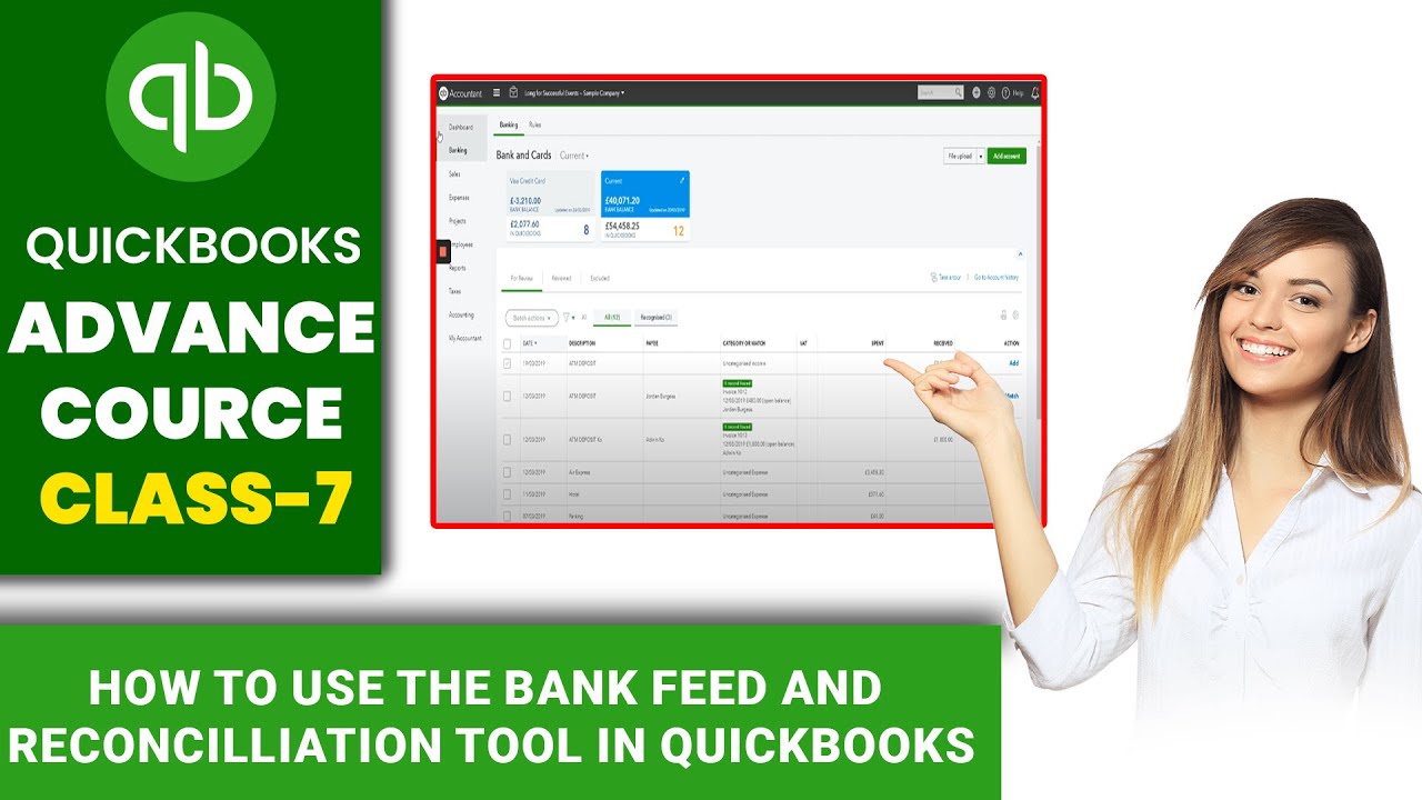 How to use the Bank Feed and reconcilliation tool in Quickbooks ...
