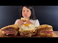 Croque monsieur  croque madame sandwiches  mukbang  asmr