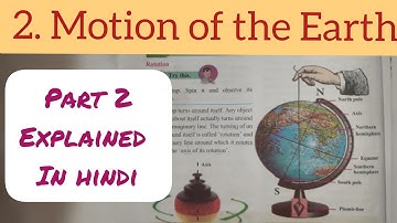 5th Std - Evs 1 - Chapter 2 Motion of the earth explained in hindi - Part 2 - Maharashtra board