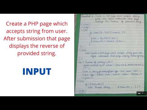 PHP page which accepts string from user & displays reverse of provided string| BSc CS Practical DU