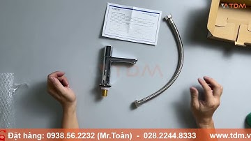 TDM.VN | Đập hộp vòi lavabo Caesar B076C (B076 C) nước lạnh gắn chậu rửa mặt chính hãng