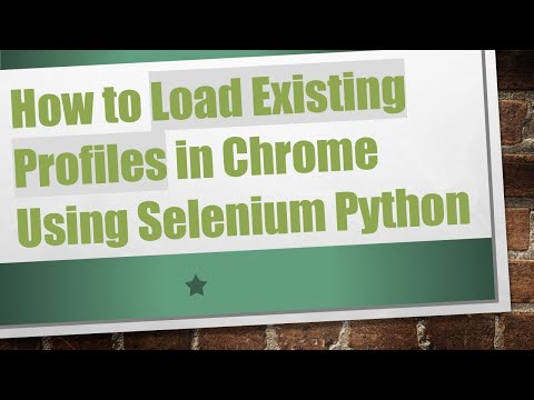 How to Load Existing Profiles in Chrome Using Selenium Python