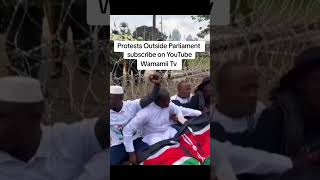 Protests Outside Parliament Today 🥲 #kenyanews #kenya #protests