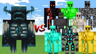 Warden vs Every Golems - Mob Battle in Minecraft!