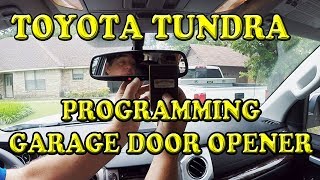 TOYOTA TUNDRA PROGRAMMING GARAGE DOOR OPENER Resimi