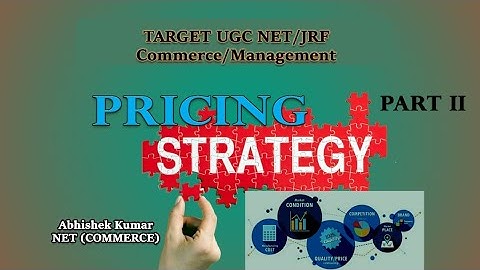 Pricing Strategies- PART 2 | Marketing Management | NTA UGC NET | CRASH COURSE