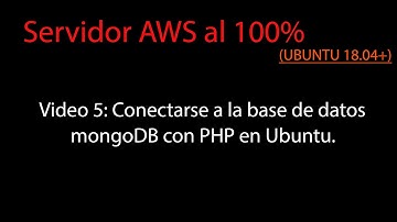 Conectarse a la base de datos mongoDB con PHP en Ubuntu.