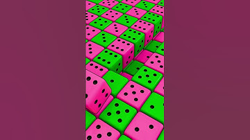 🎲 Rolling Dice Loop – Oddly Satisfying 3D Animation 🟢💗✨