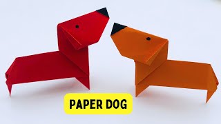 How To Make Easy Moving Paper DOG Toy For Kids / paper craft / Paper Craft Easy / KIDS crafts