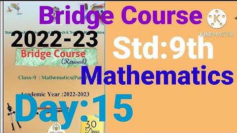 9th||Mathematics||Bridge Course||2022-23 ||Day:15th||English & SemiEnglish||Maths, Class 9,Day:15