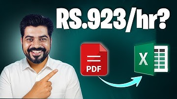 PDF to Excel work Rs. 923 per hour❓ (Second Salary)