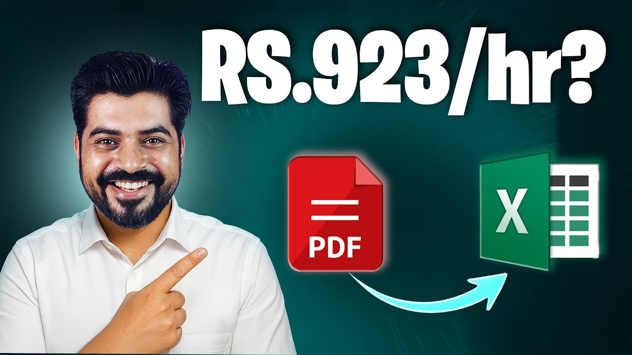 Работа по конвертации PDF в Excel. 923 рупии в час❓ (вторая зарплата)