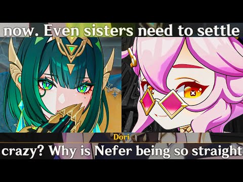 **sisters?? Nefer "meets" Dori In Nod Krai Cutscene Genshin Impact 6.0 - Luna I Story